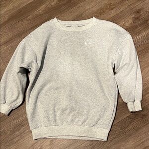 Nike Girl’s Light Gray Crewneck Sweatshirt